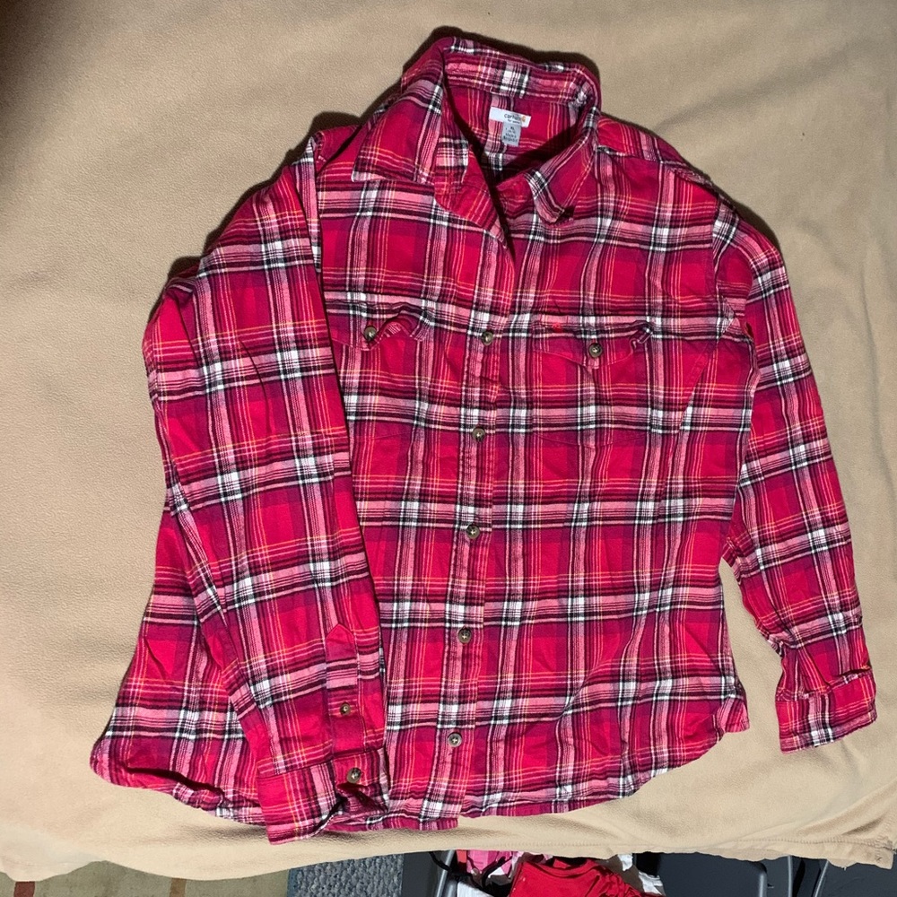 Carhartt women’s flannel button up shirt